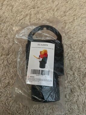 NEW Suaden Black French Fry & Sauce Holder Set
